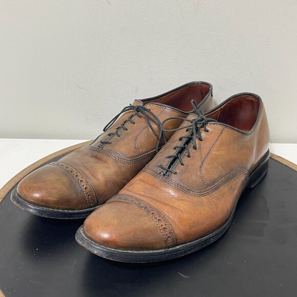 Allen Edmonds Fifth‎ Avenue Mens Cap Toe Oxford Dress Shoes 9.5 C Brown Leather main image 11